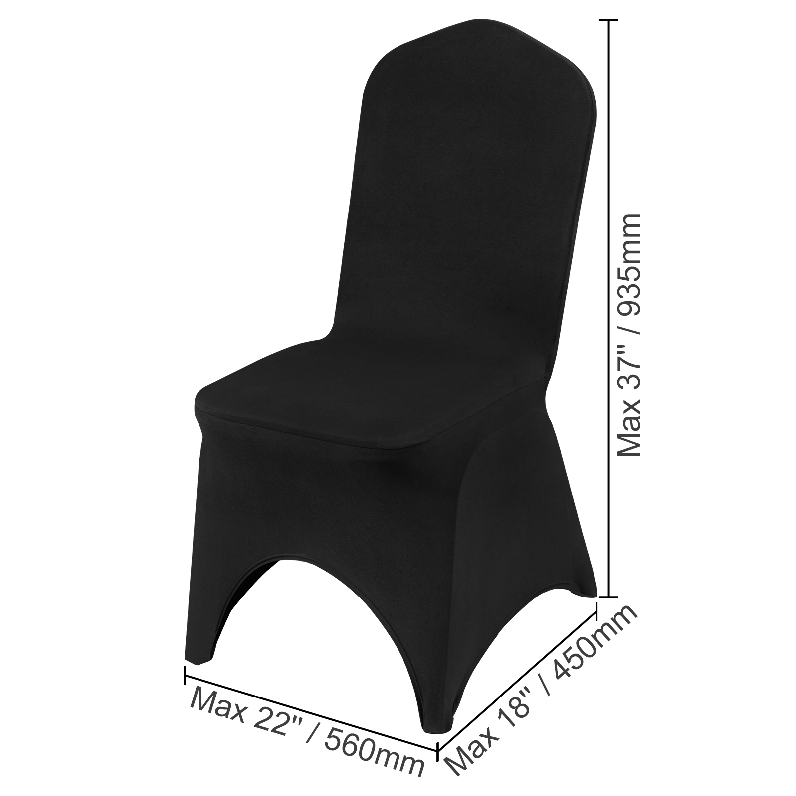 Uimoso 100/50 White/Black Spandex Chair Cover Wedding Banquet Party Folding - Picture 65 of 119