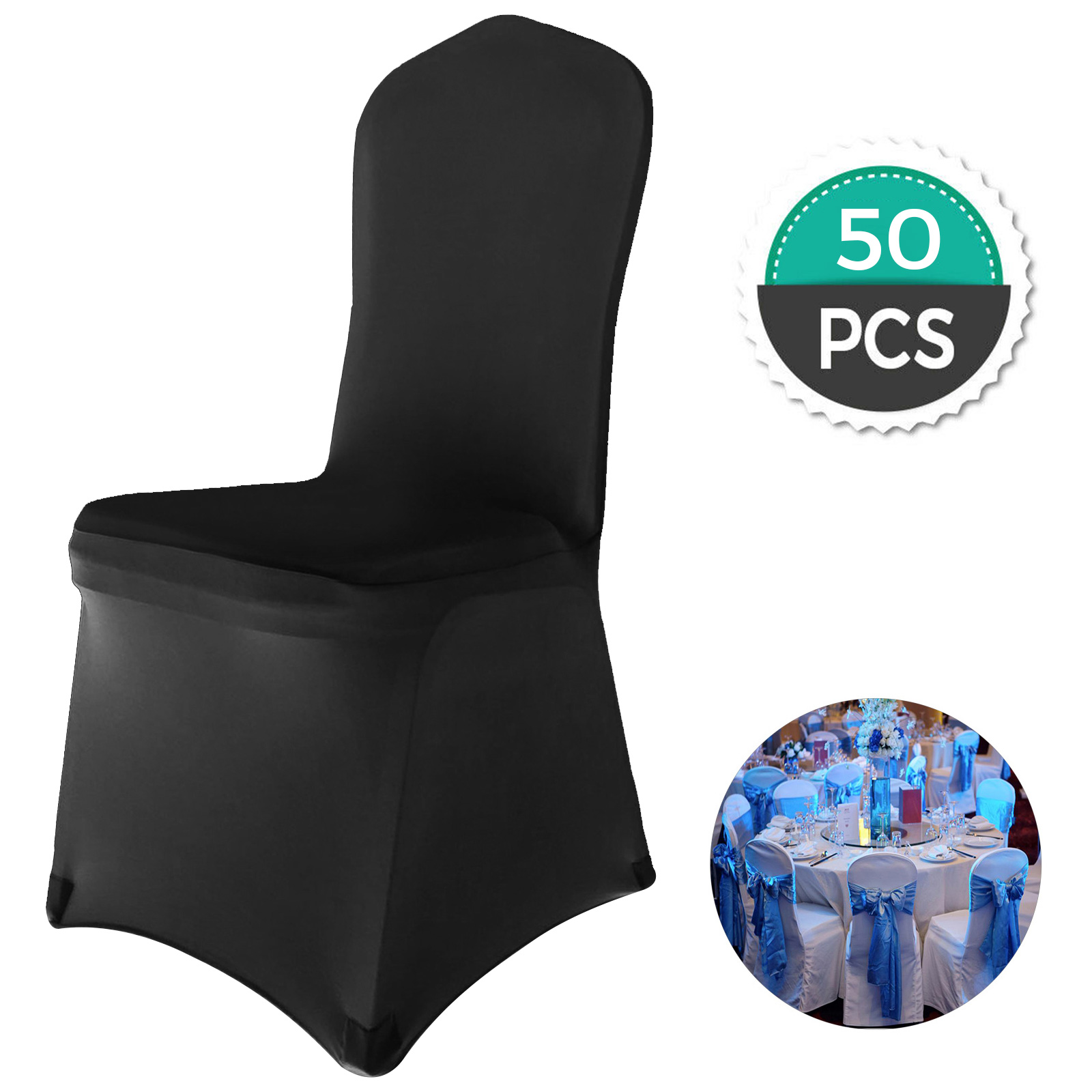 VEVOR 50pcs Stretch Spandex Folding Chair Covers Celebrations Long