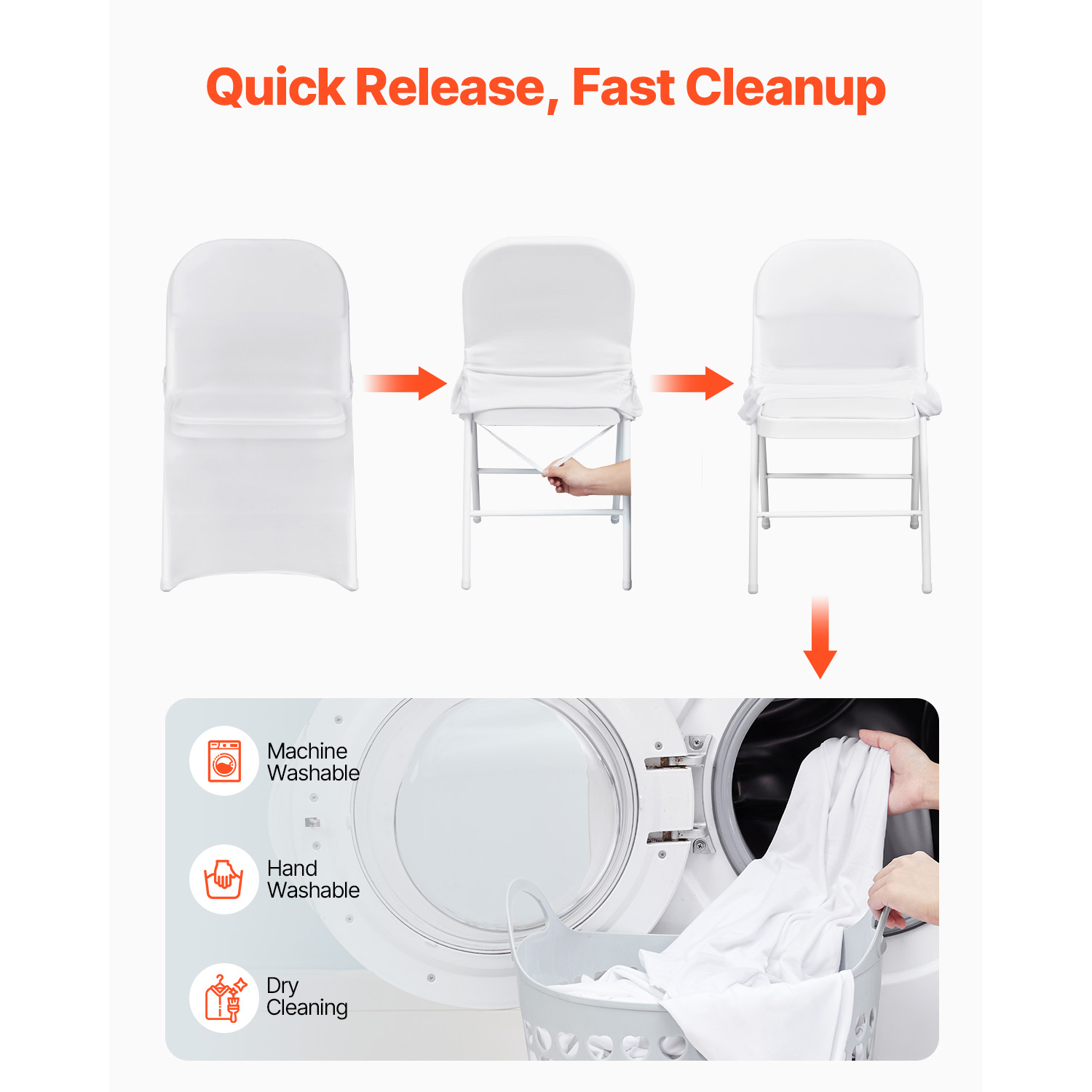 Uimoso 12-150PCS Stretch Spandex Chair Covers for Weddings Parties and Dining