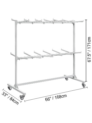 Folding Chair Cart Folding Chair Rack 2-layers Chair Rack For 84 Chairs ...