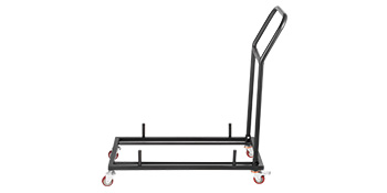 VEVOR Folding Chair Rack, 39.4" L x 20" W x 43.7" H L-Shaped Steel Foldable Storage Cart, 2 Swivel Casters with Brakes & 2 Fixed Straight Casters, for Commercial Home Kitchen Folding Chairs Transport