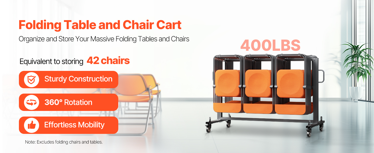 chair cart in event setting
