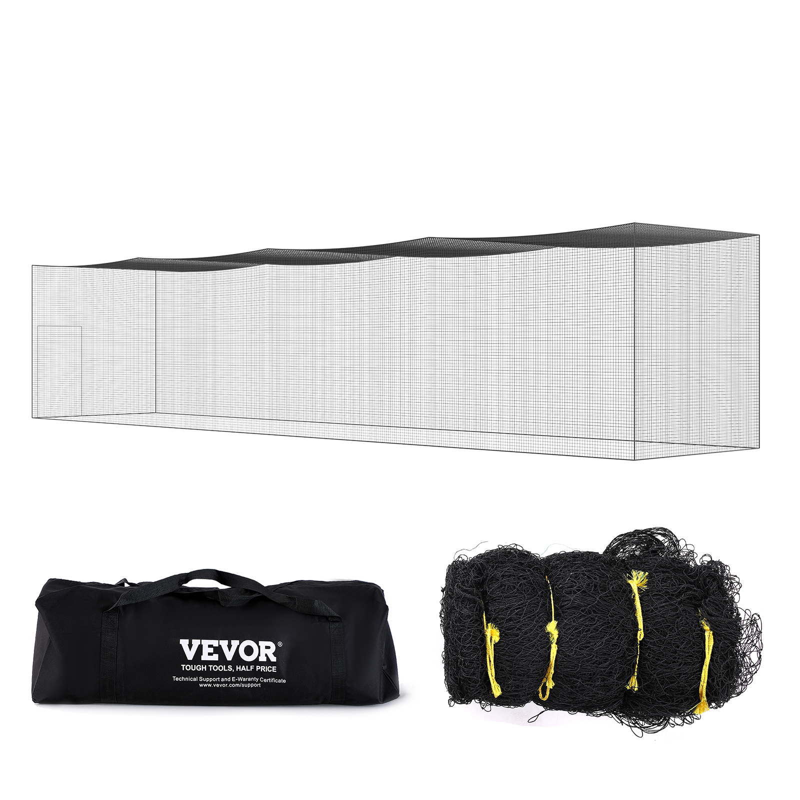 VEVOR 35/55/70 FT Softball Baseball Cage Netting Heavy PE Pitching Batting Net