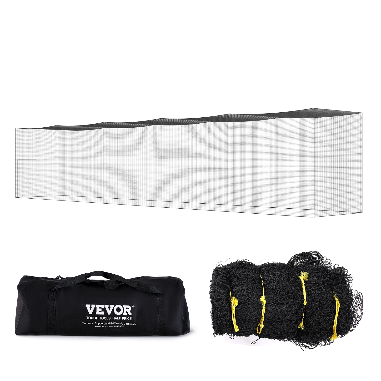 VEVOR 35/55/70 FT Softball Baseball Cage Netting Heavy PE Pitching Batting Net