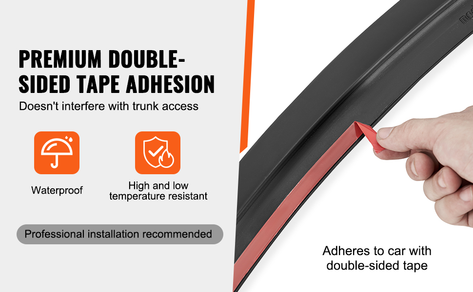 48 Inch Rear Spoiler VEVOR GT Wing Car Spoiler, 48.2 inch Spoiler, Compatible with Tesla ...