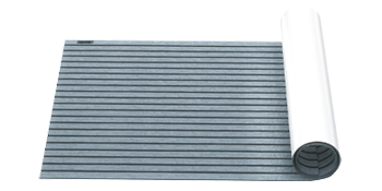 VEVOR EVA Foam Faux Teak Boat Decking Sheet 94.5 X 47.2 Inch 5MM Thick Non-Skid Self-Adhesive for Marine Yacht RV Swimming Pool Garden Boat Flooring Sheet (Dark Grey+Black Seam, 94.5" x 47.2")