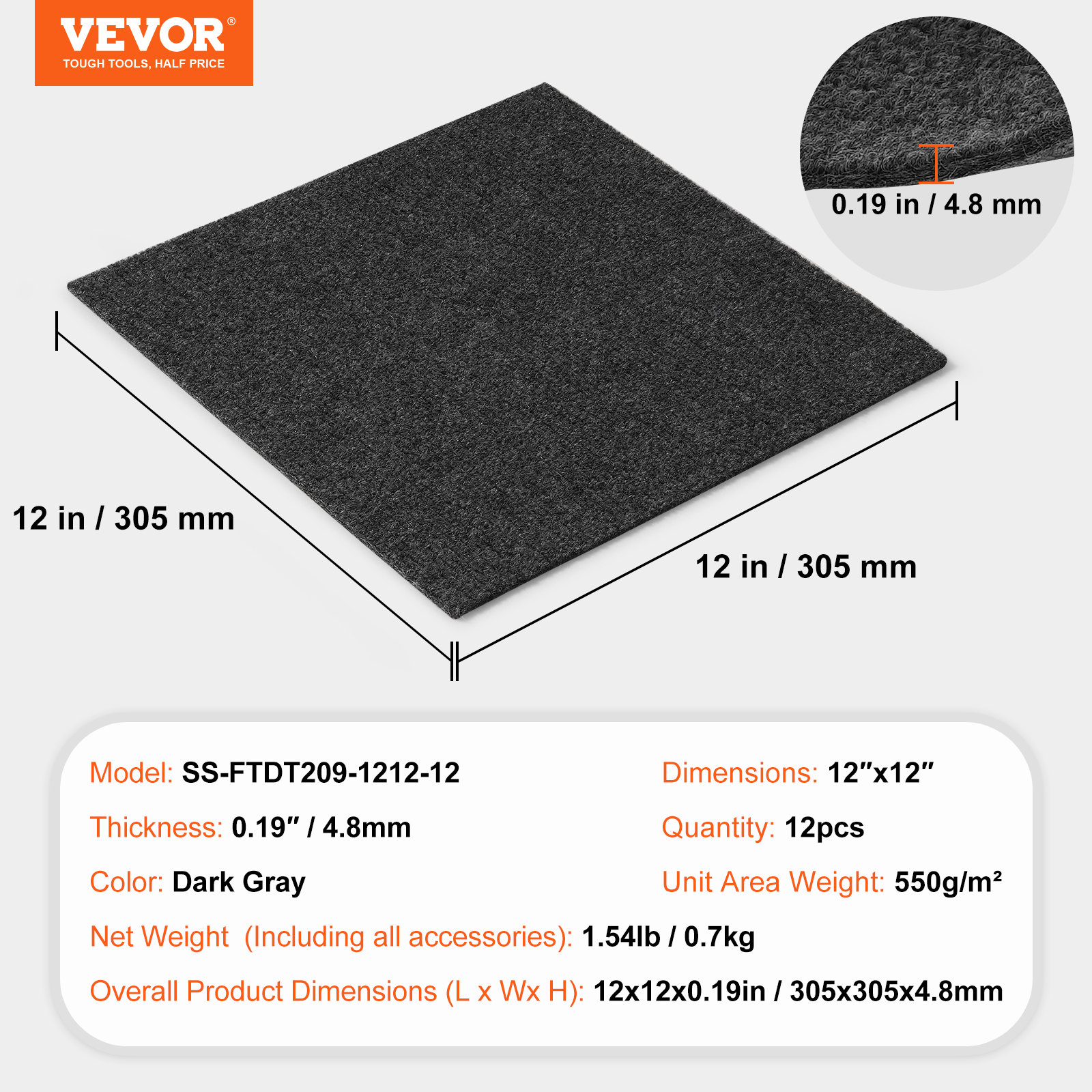 Peel and Stick Carpet Tile Self Adhesive Floor 12/16/20/24pcs 20x20 24x24" - Picture 21 of 86