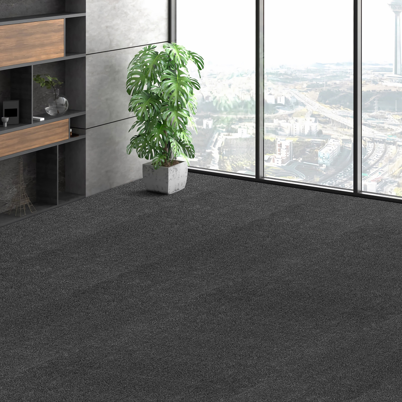 Peel and Stick Carpet Tile Self Adhesive Floor 12/16/20/24pcs 20x20 24x24" - Picture 22 of 86