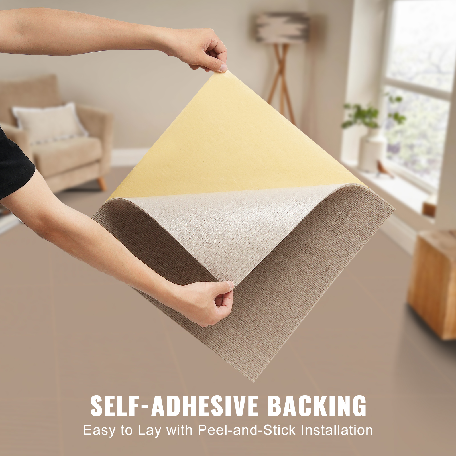 Peel and Stick Carpet Tile Self Adhesive Floor 12/16/20/24pcs 20x20 24x24" - Picture 30 of 86