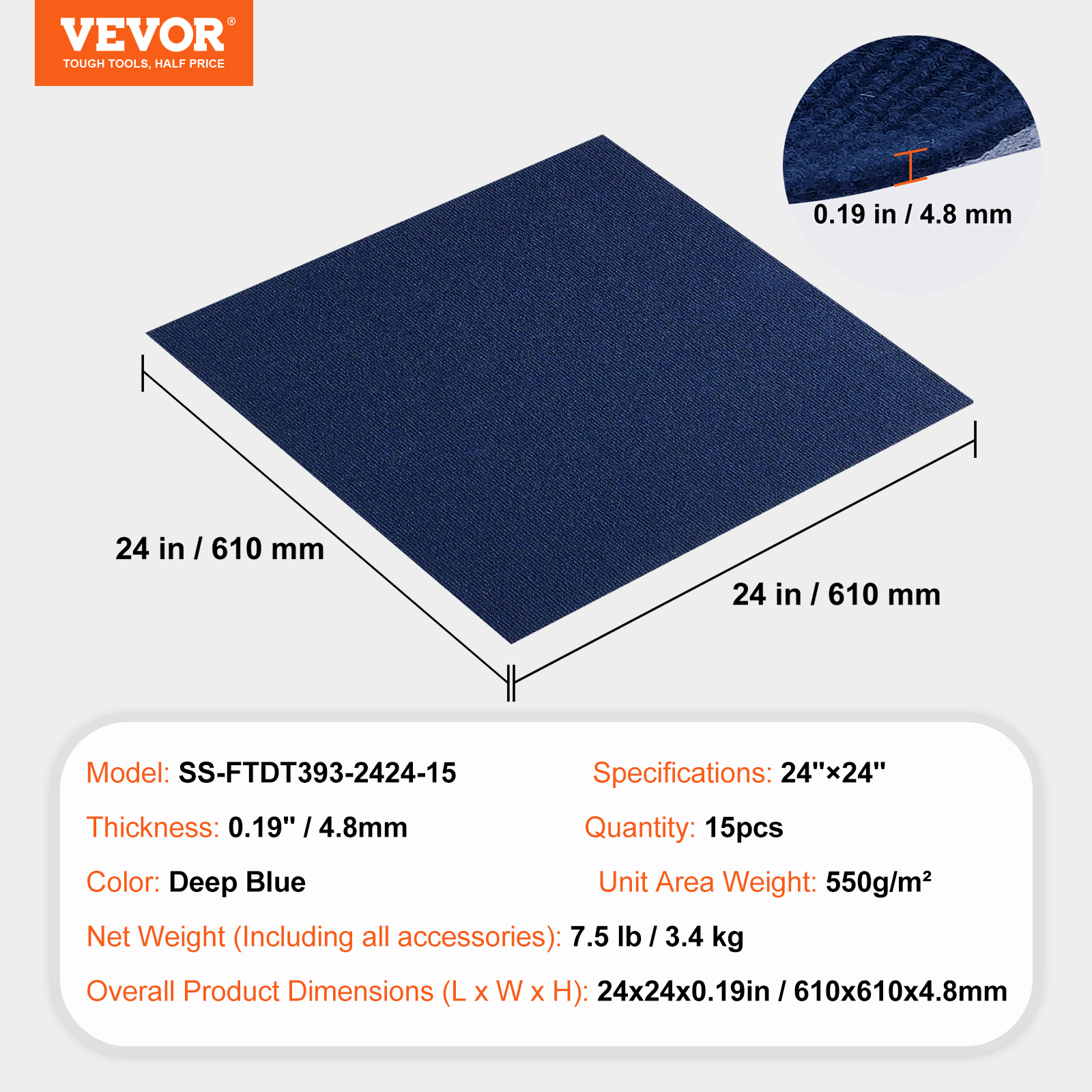 Peel and Stick Carpet Tile Self Adhesive Floor 12/16/20/24pcs 20x20 24x24" - Picture 69 of 86