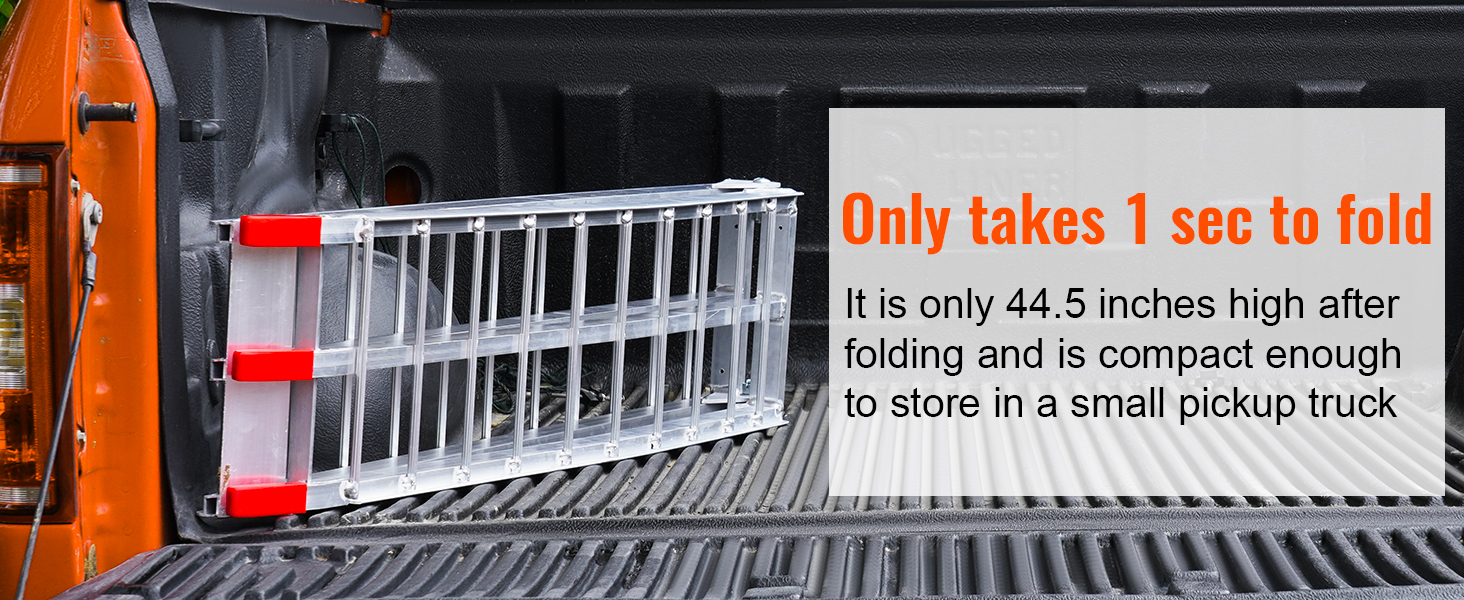 V Ramp VEVOR Motorcycle Ramps, 750lbs Folding Loading Ramps for Pickup Trucks ...
