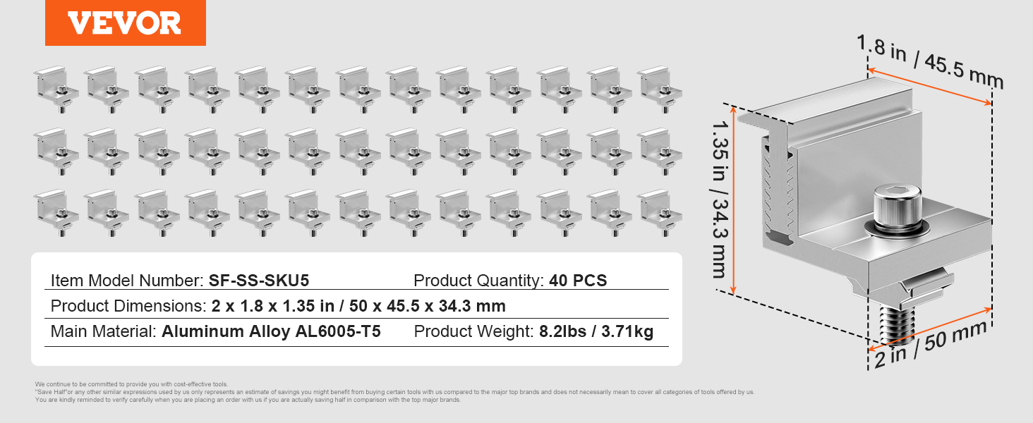 EcoFlow Solar Panels & Kits VEVOR Solar Panel Z Mounting Brackets, 35-50mm  Evergreen Solar Flag Brackets