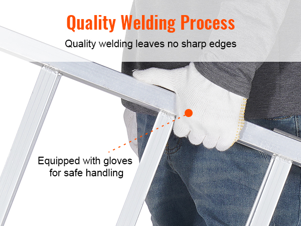 VEVOR Tri-Fold Aluminum Loading Ramp 1500 lbs 77" x 54" for Tractors