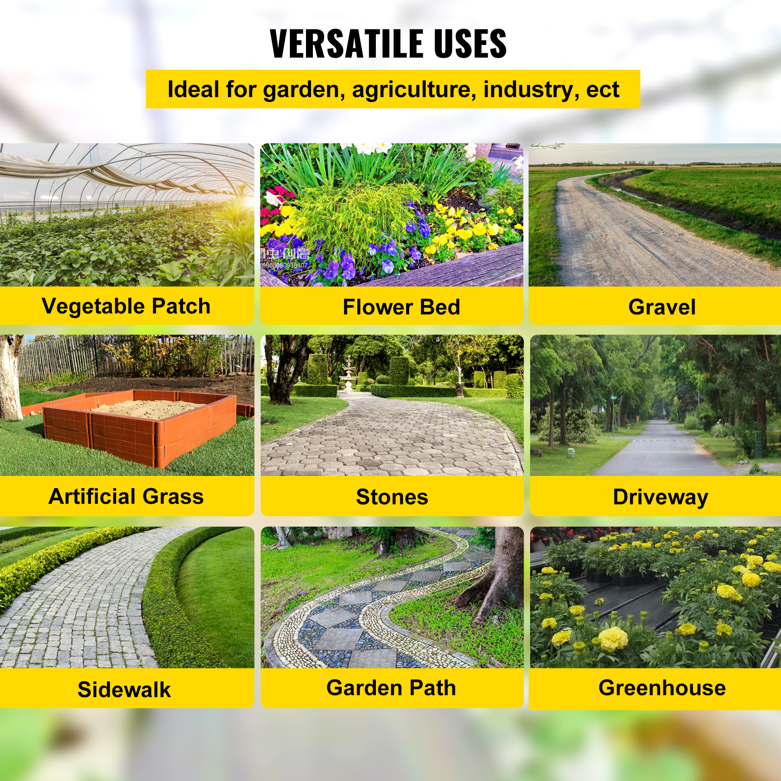Woven Ground Cover Landscape Fabric Heavy PP Weed Barrier Garden Mat - Picture 78 of 95