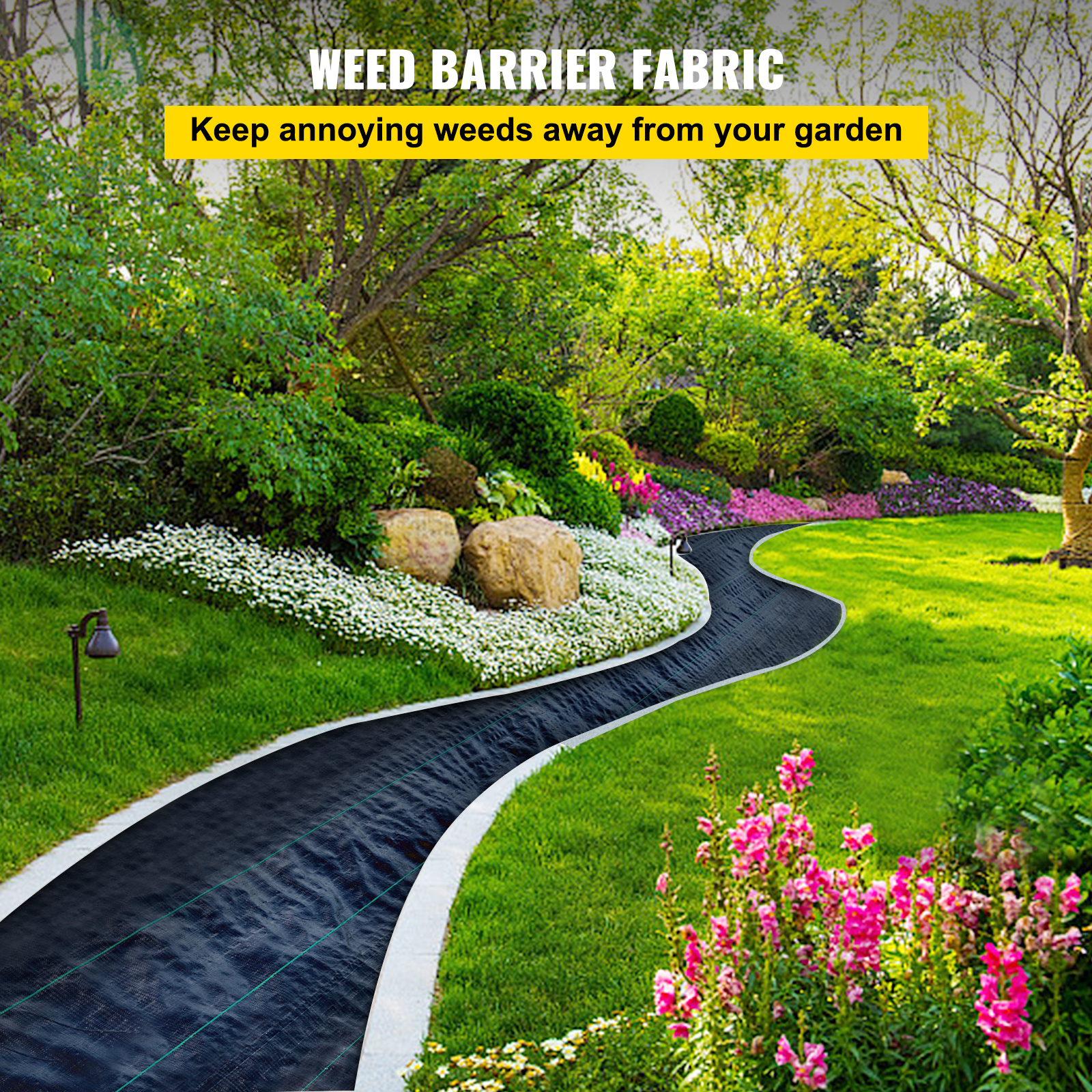 Woven Ground Cover Landscape Fabric Heavy PP Weed Barrier Garden Mat - Picture 85 of 95