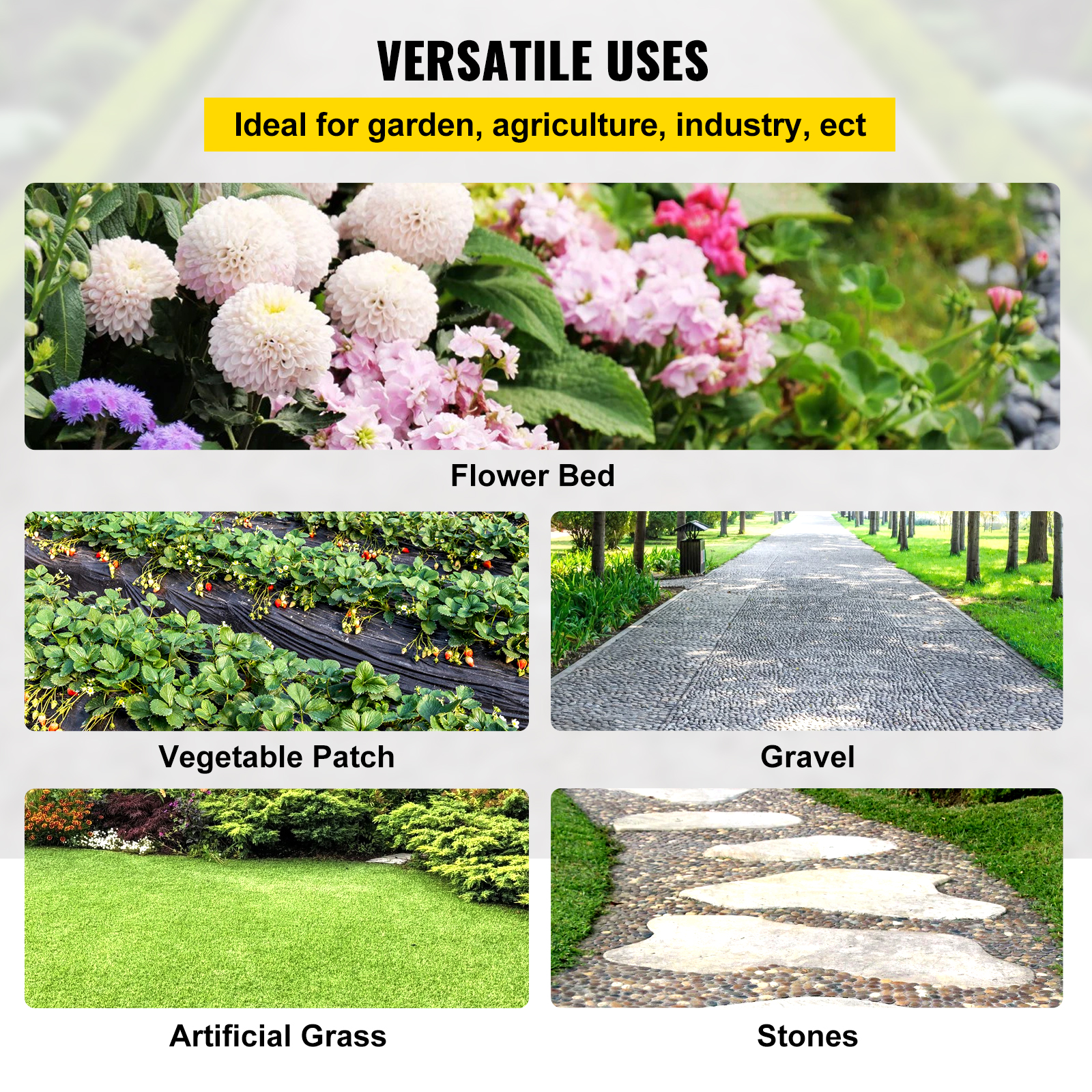 Woven Ground Cover Landscape Fabric Heavy PP Weed Barrier Garden Mat - Picture 42 of 95