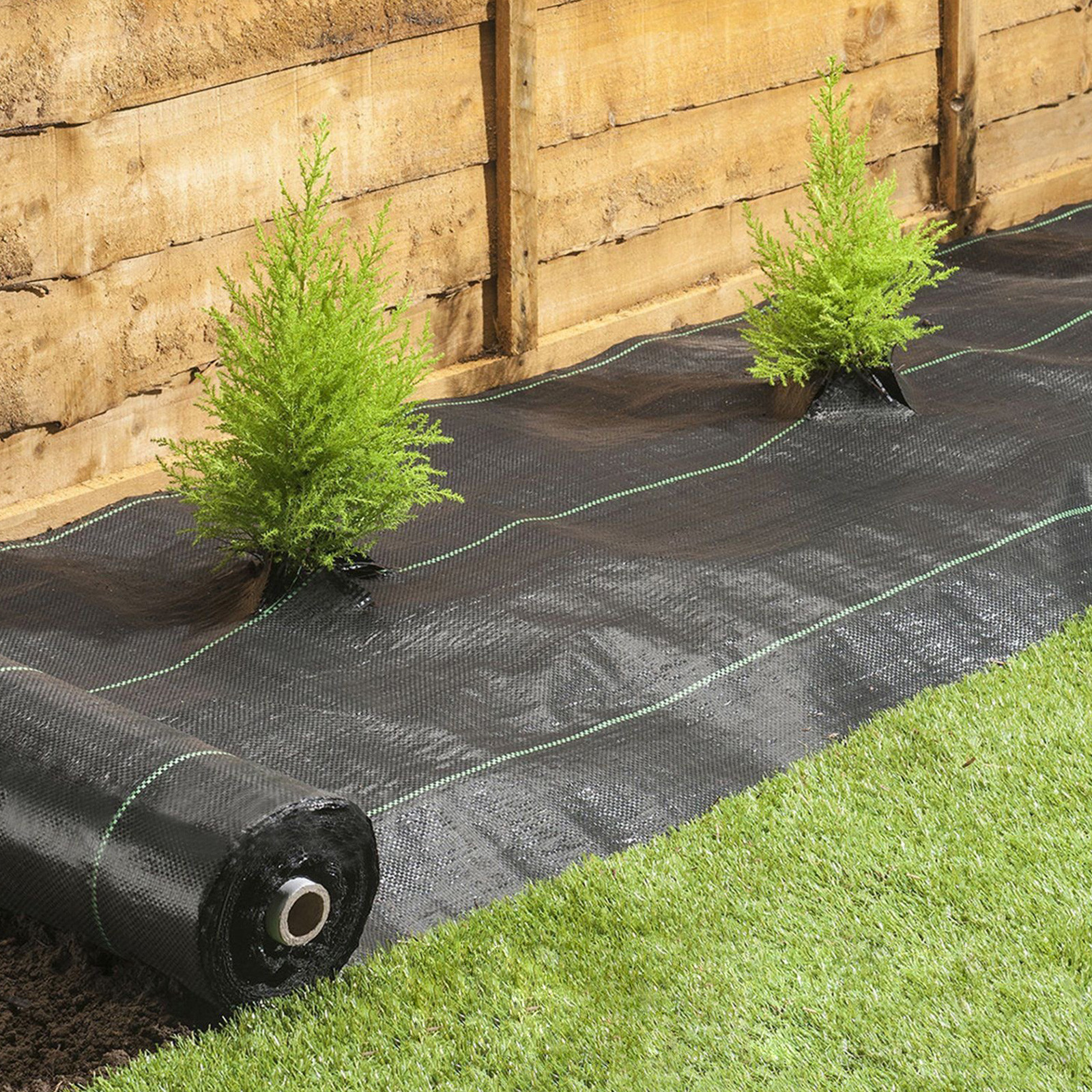Woven Ground Cover Landscape Fabric Heavy PP Weed Barrier Garden Mat - Picture 45 of 95
