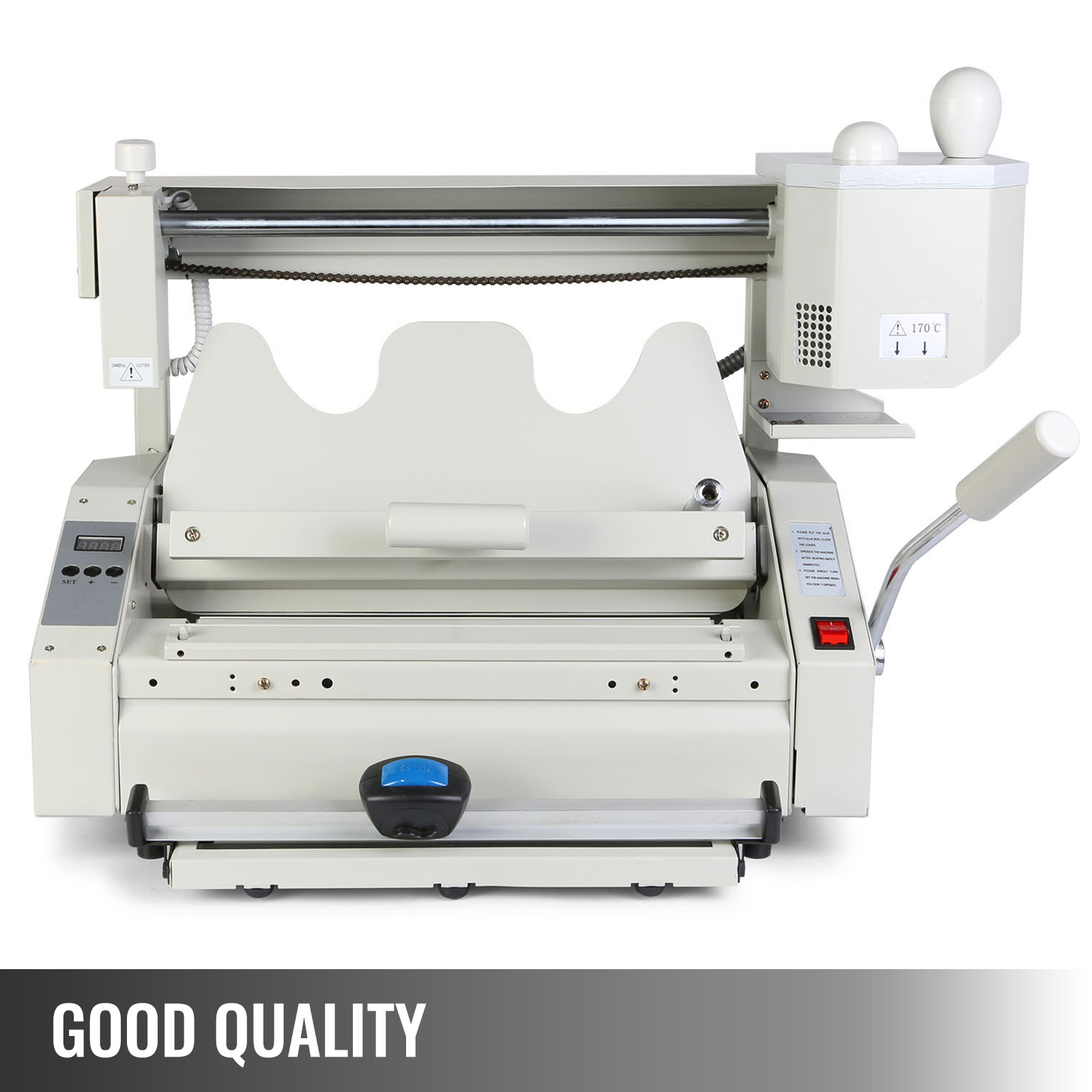 VEVOR Wireless Glue Book Binding Machine Manual Hot Glue Book Binder with Milling Spine Rougher